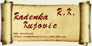 Radenka Kujović vizit kartica